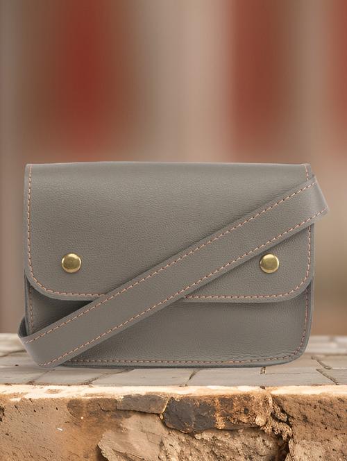 grey leatherette handbag - 21292110 -  Standard Image - 0