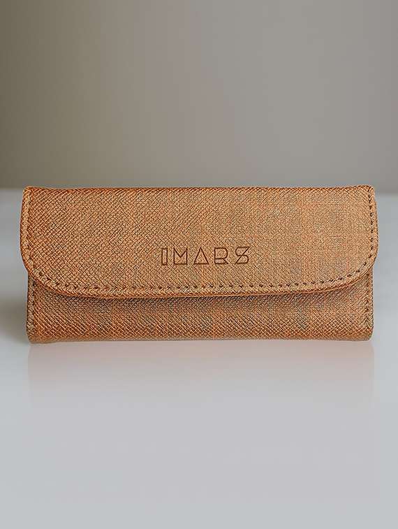 brown leatherette regular pouch