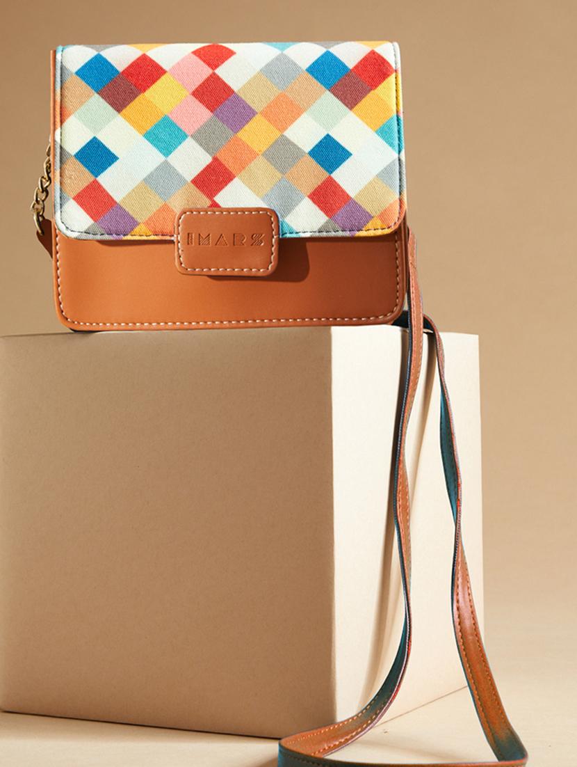 brown canvas sling bag - 21292126 - Zoom Image - 0