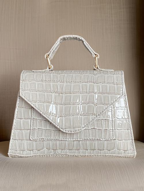 grey leatherette sling bag - 21292134 - Standard Image - 0