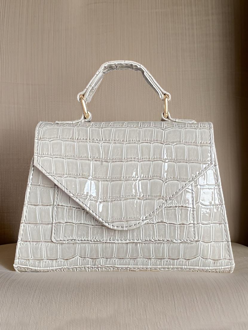 grey leatherette sling bag - 21292134 - Zoom Image - 0