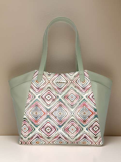 green leatherette regular tote bag - 21292151 -  Standard Image - 0