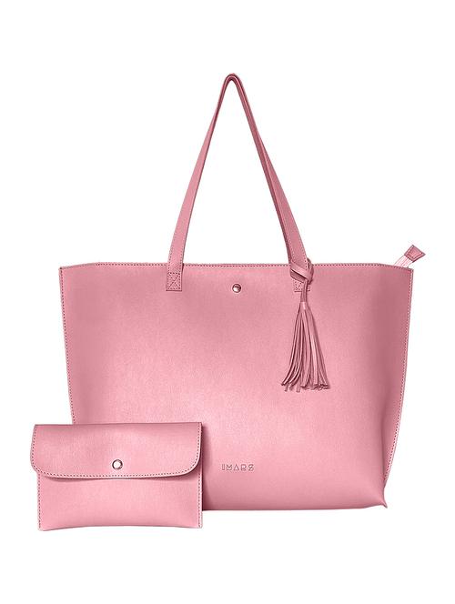 pink leatherette regular tote bag - 21292152 - Standard Image - 0