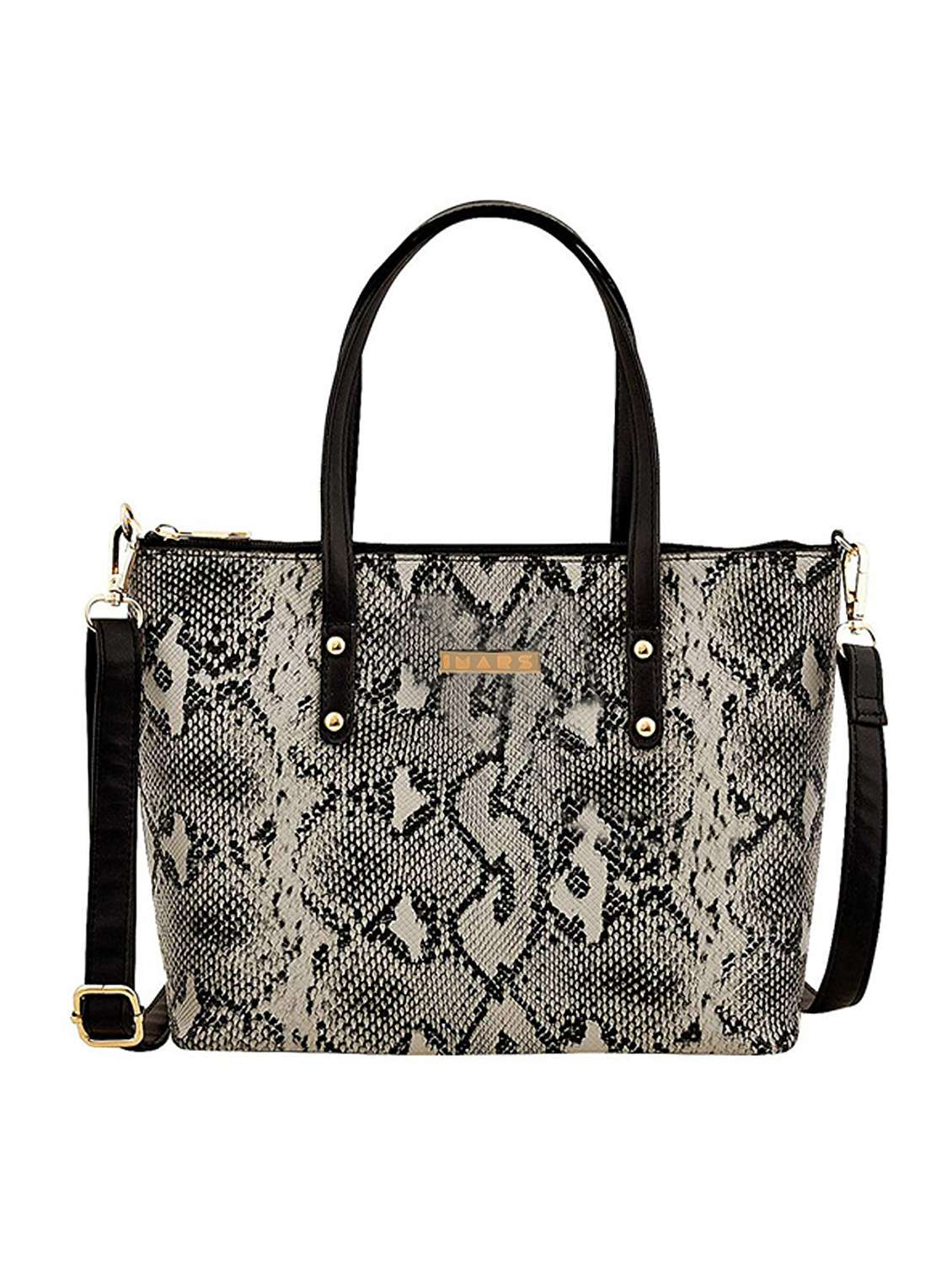 black leatherette regular tote bag