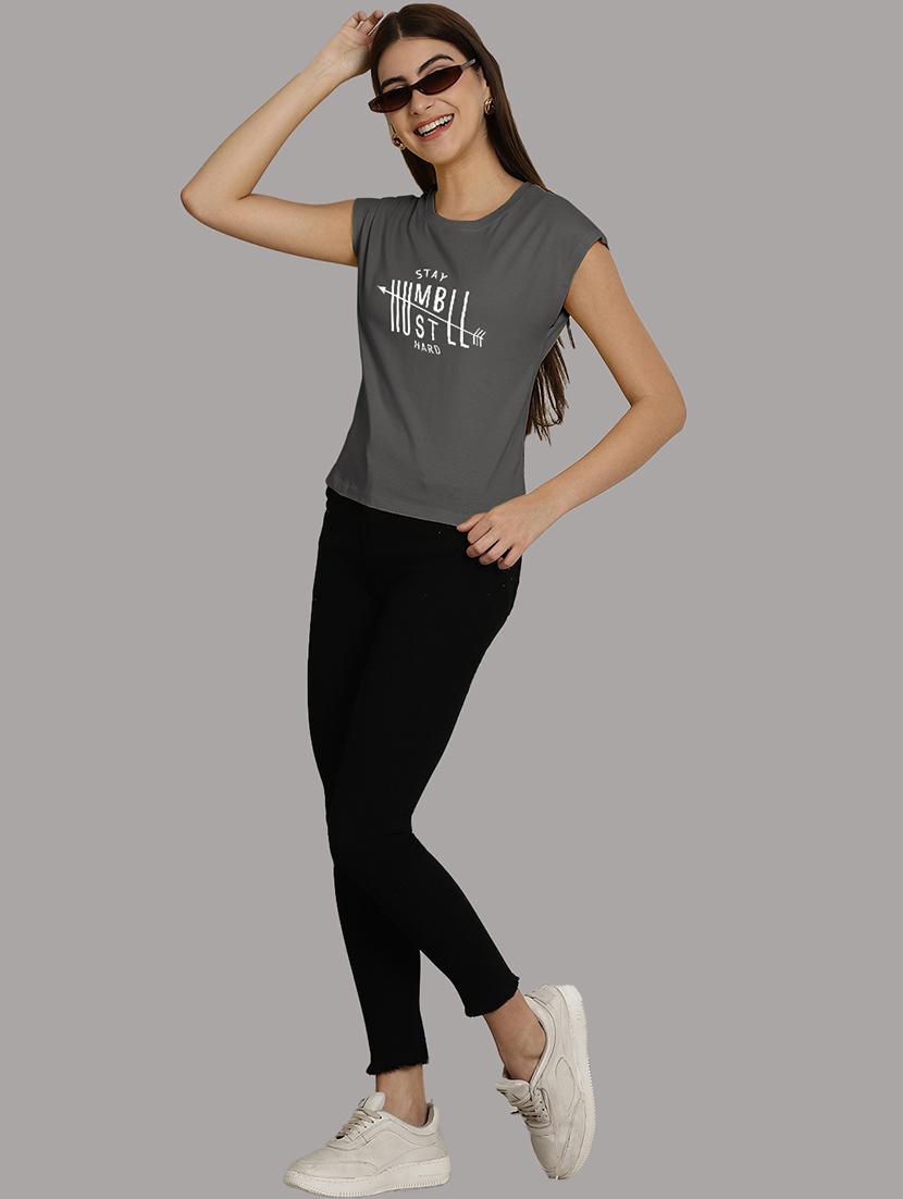 women printed round neck crop top - 21292464 - Standard Image - 4