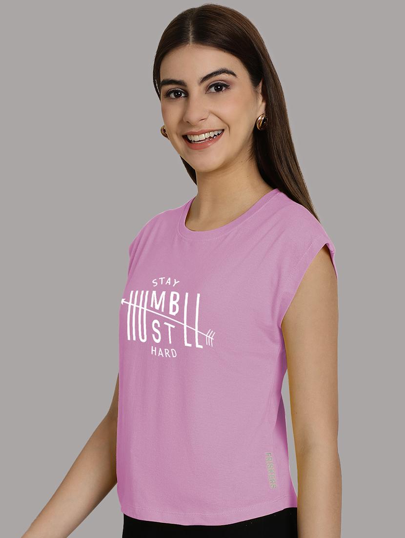 women printed round neck crop top - 21292470 - Standard Image - 1