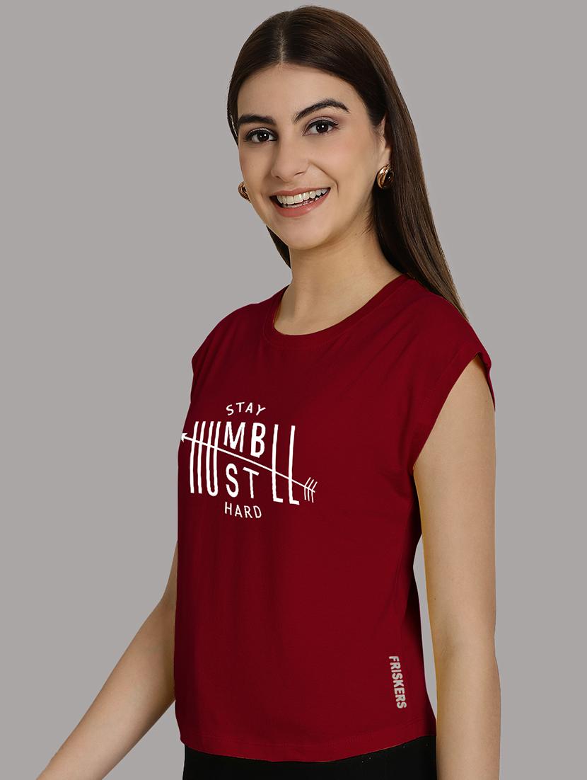 women printed round neck crop top - 21292471 -  Standard Image - 1