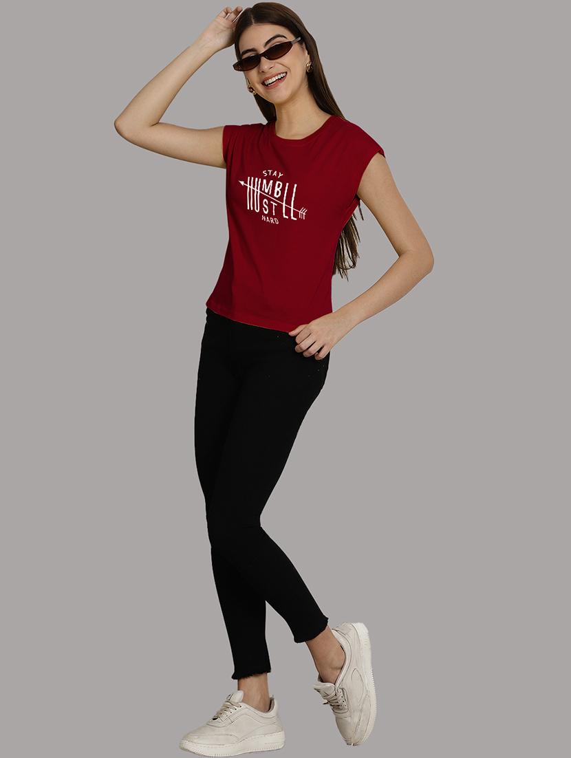 women printed round neck crop top - 21292471 - Standard Image - 4