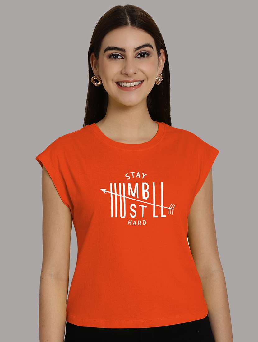 orange cotton crop top - 21292472 - Zoom Image - 0