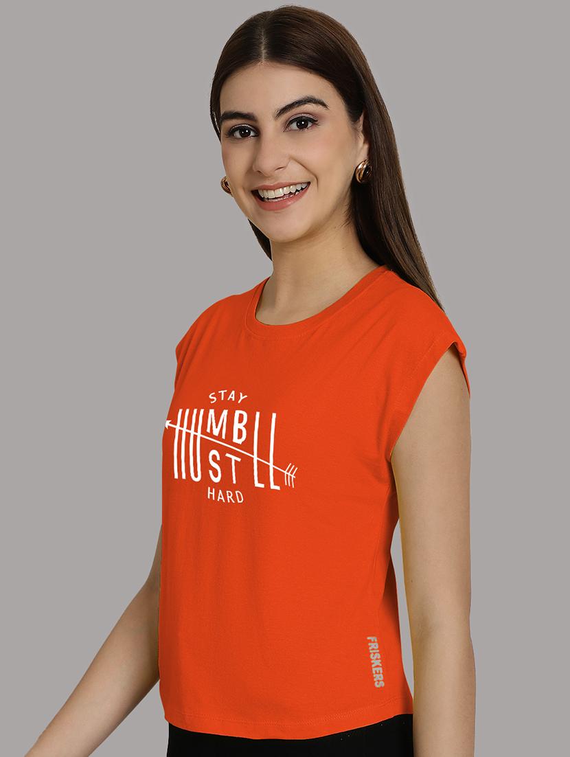 orange cotton crop top - 21292472 - Standard Image - 1