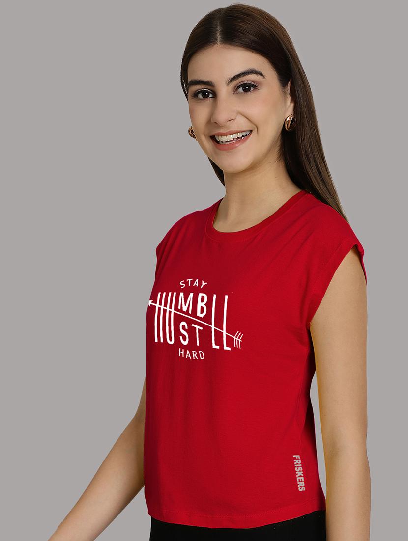 women printed round neck crop top - 21292474 -  Standard Image - 1