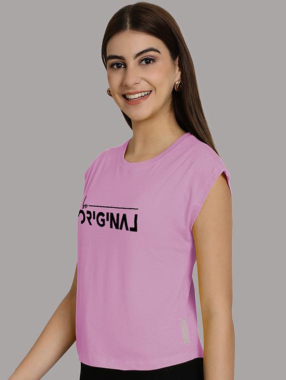 women printed round neck crop top - 21292480 - Standard Image - 1