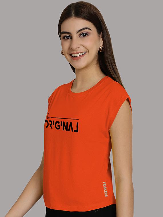 women printed round neck crop top - 21292481 - Standard Image - 1