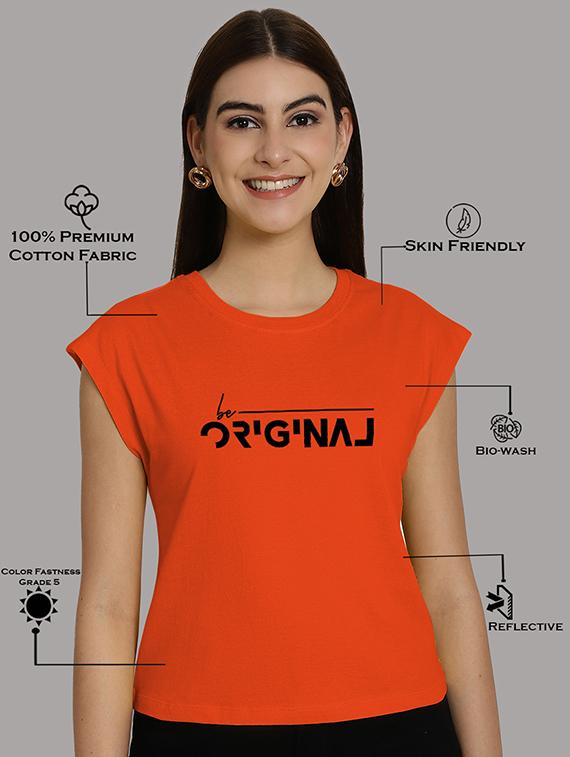 women printed round neck crop top - 21292481 - Standard Image - 4