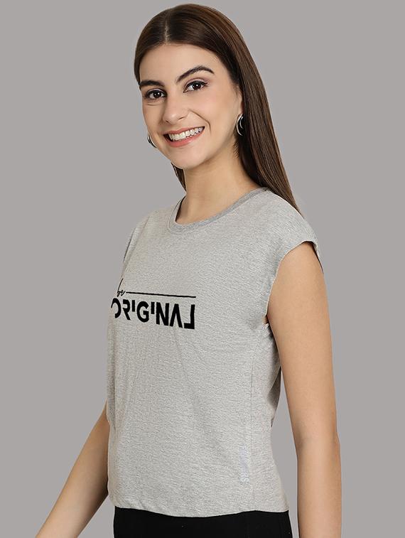 women printed round neck crop top - 21292483 -  Standard Image - 1