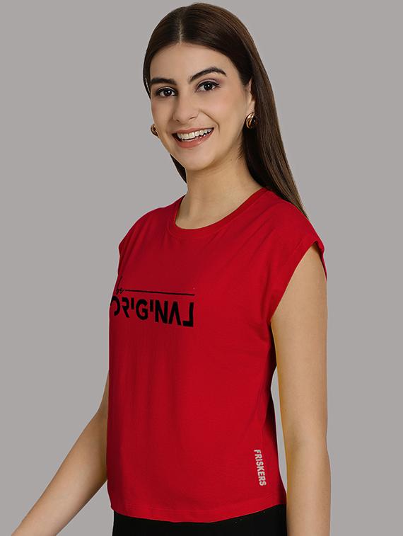 women printed round neck crop top - 21292484 -  Standard Image - 1