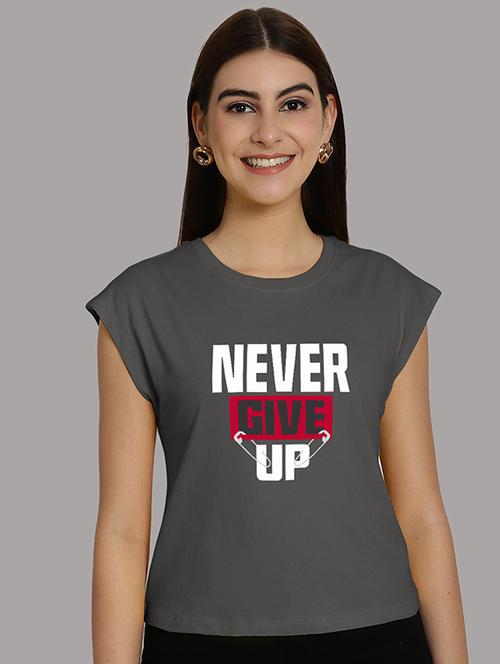 women printed round neck crop top - 21292486 -  Standard Image - 0
