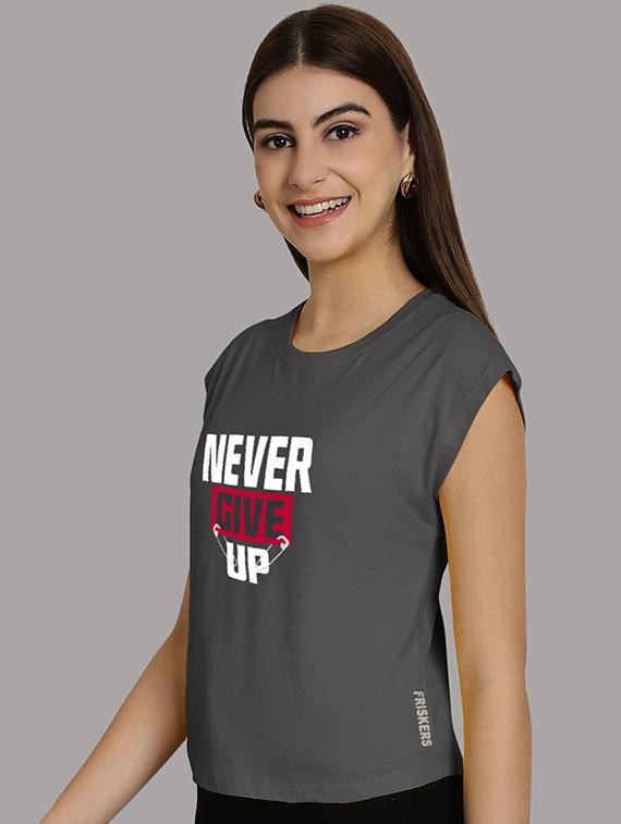 women printed round neck crop top - 21292486 -  Standard Image - 1
