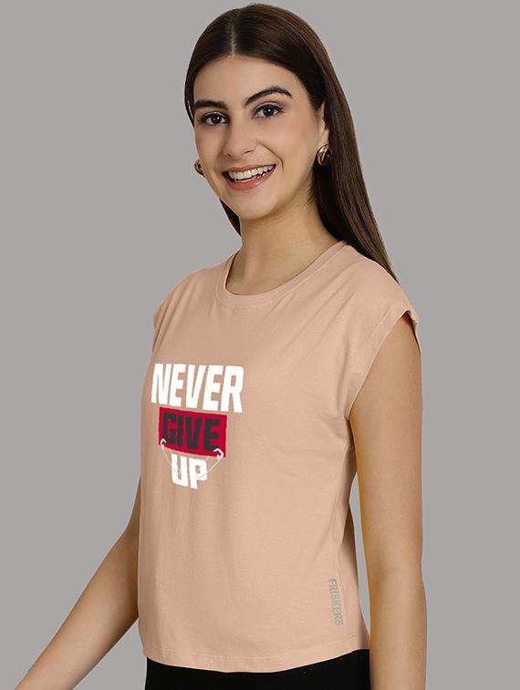 women printed round neck crop top - 21292489 - Standard Image - 1