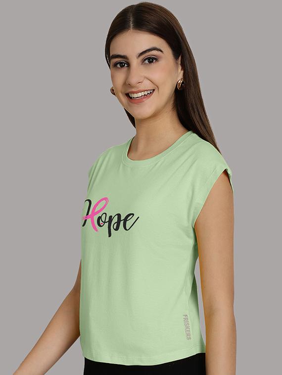 women printed round neck crop top - 21292497 - Standard Image - 1