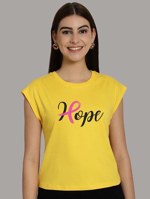 women printed round neck crop top - 21292501 -  Zoom Image - 0