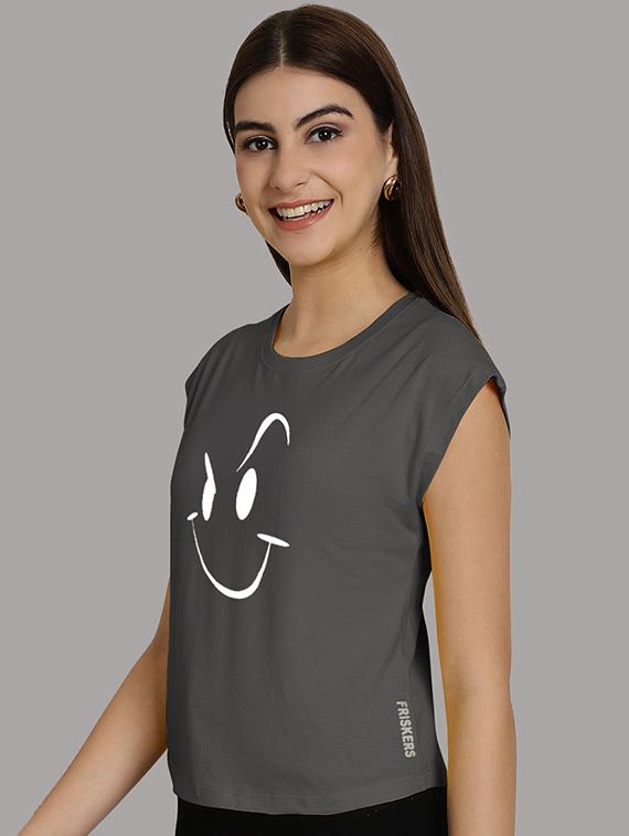 women printed round neck crop top - 21292504 -  Standard Image - 1