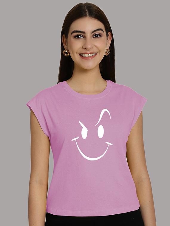 women printed round neck crop top - 21292510 - Zoom Image - 0
