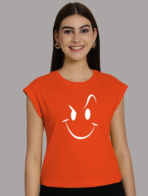 women printed round neck crop top - 21292512 -  Standard Image - 0