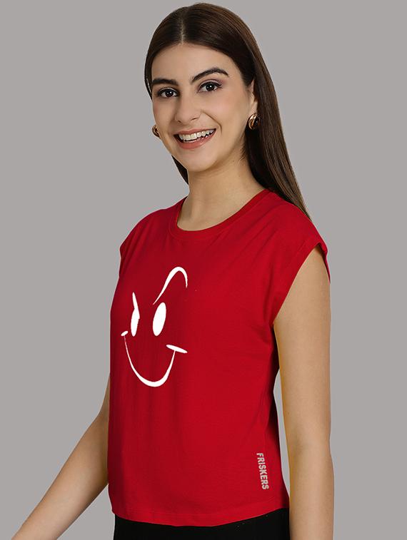 women printed round neck crop top - 21292514 -  Standard Image - 1