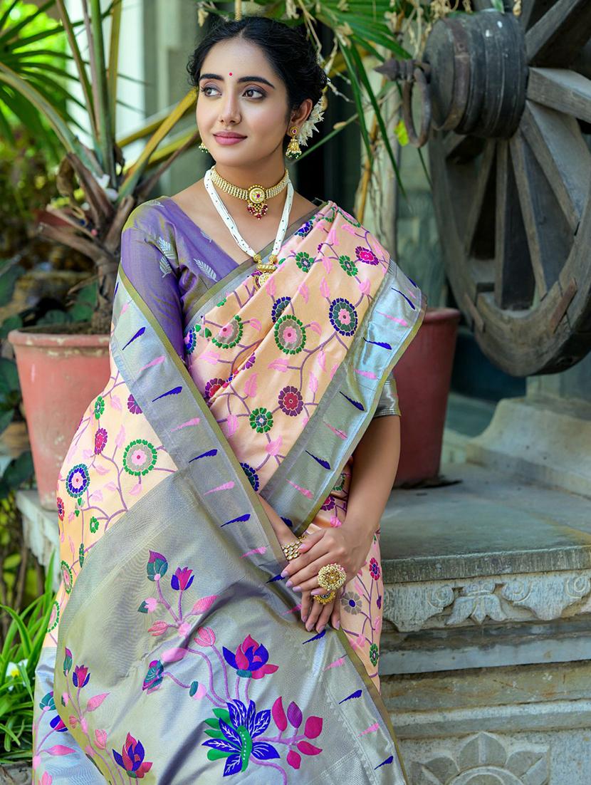 women self design paithani saree with blouse - 21294606 - Standard Image - 1