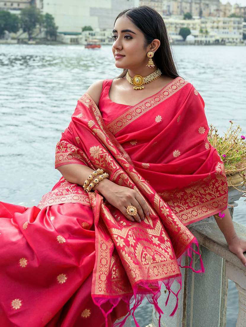 women self design banarasi saree with blouse - 21294695 - Standard Image - 1