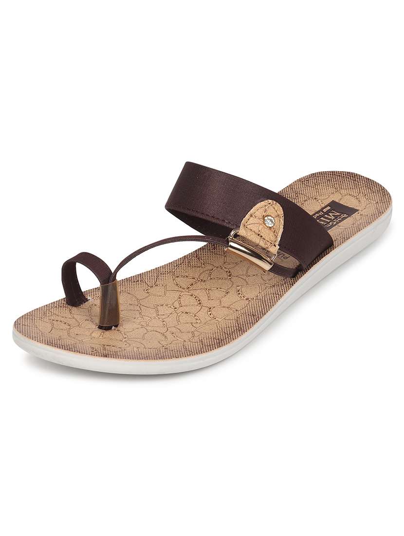 women beige one toe slippers - 21295046 -  Standard Image - 1