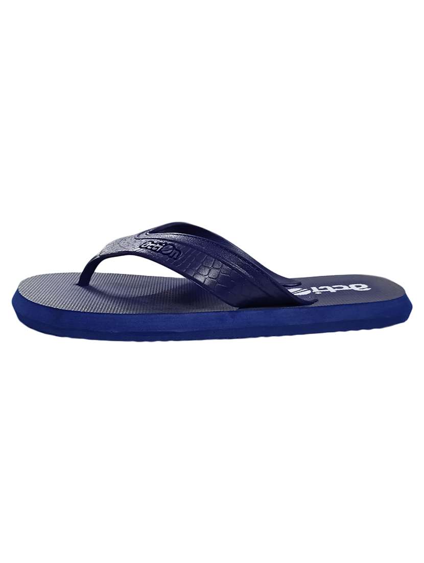 men blue slip on slipper - 21295177 -  Standard Image - 1