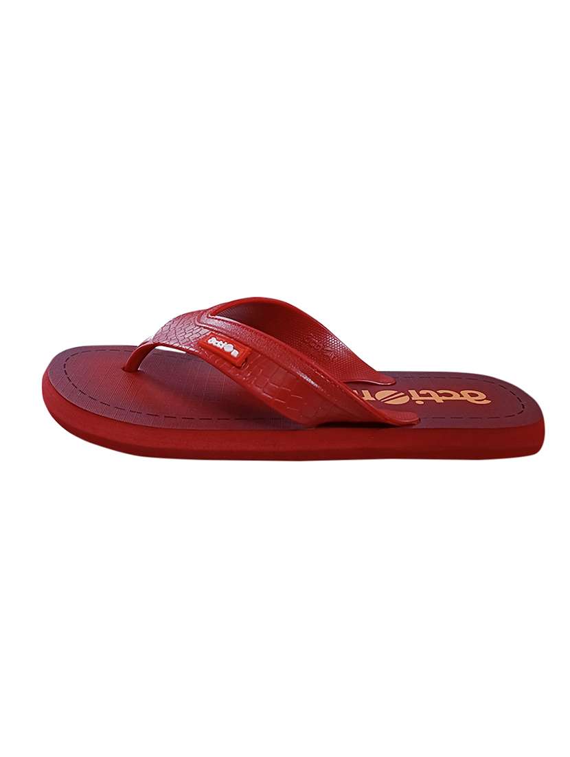 men maroon slip on slipper - 21295178 -  Standard Image - 1