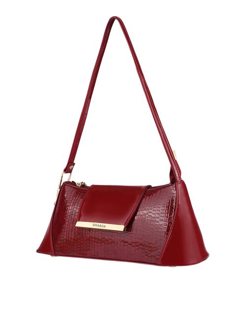 red leatherette (pu) sling bag - 21296615 - Standard Image - 0