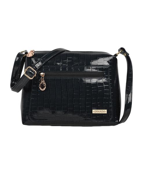 black leatherette sling bag - 21296618 -  Standard Image - 0