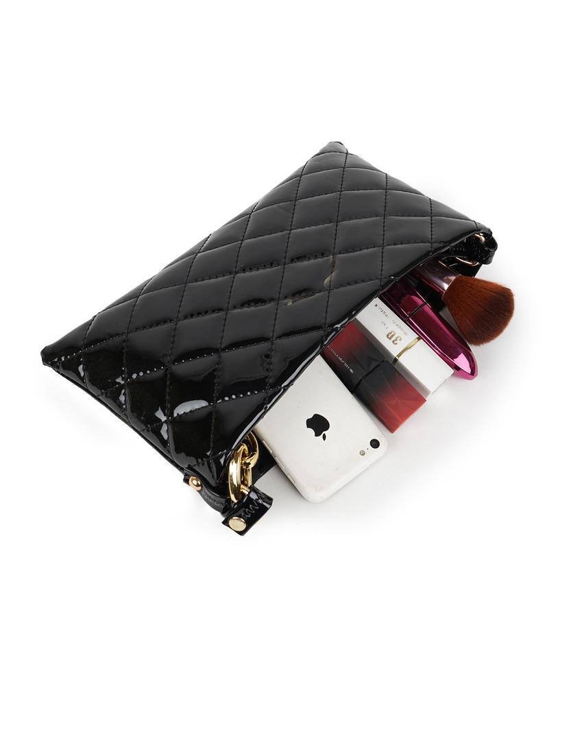 black leatherette (pu) sling bag - 21296639 -  Standard Image - 1