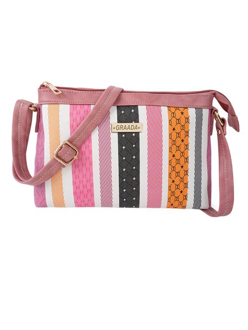 pink leatherette sling bag - 21296662 -  Standard Image - 0