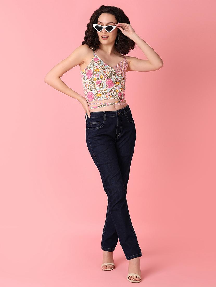 women multi coloured cotton crop top - 21296837 - Standard Image - 4