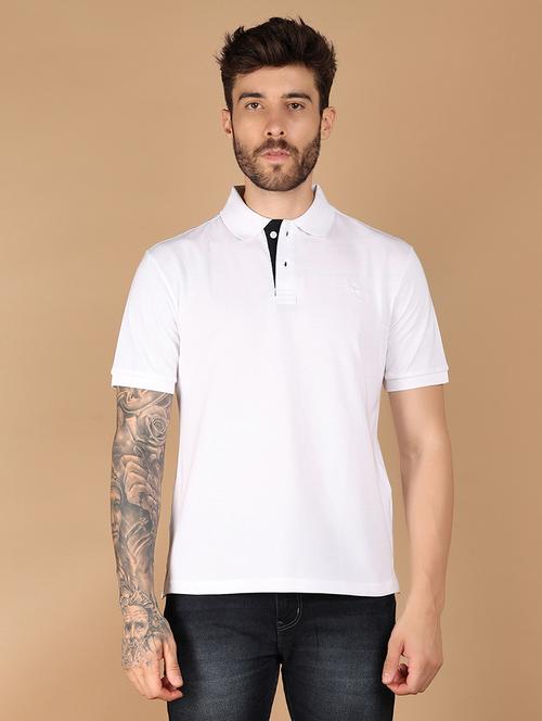 men polo neck solid t-shirt - 21296856 -  Standard Image - 0