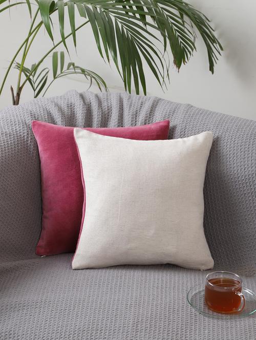 set of 2 pink cushion covers - 21297250 -  Standard Image - 0