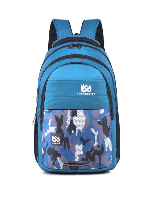 blue printed adjustable strap backpack - 21300351 - Standard Image - 0