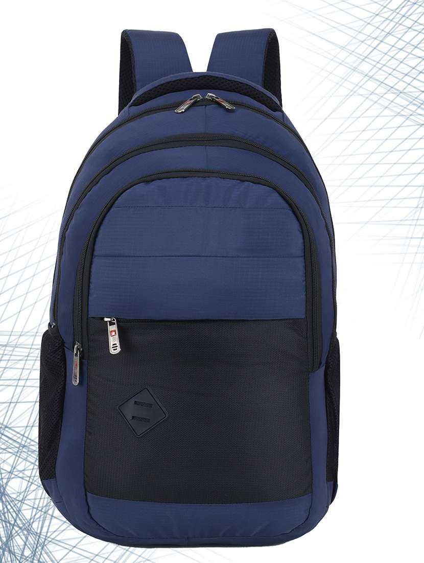 men color block laptop backpack