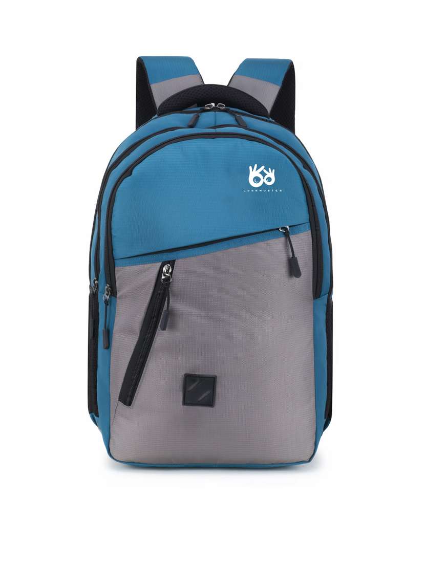 men color block laptop backpack