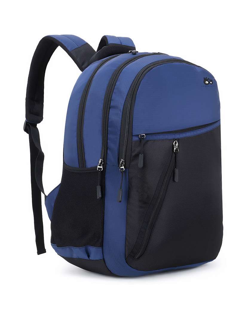 men color block laptop backpack