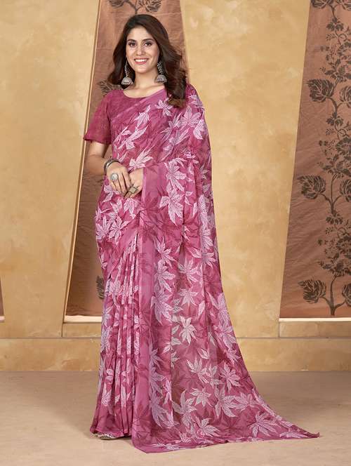 women printed saree with blouse - 21303627 -  Standard Image - 0