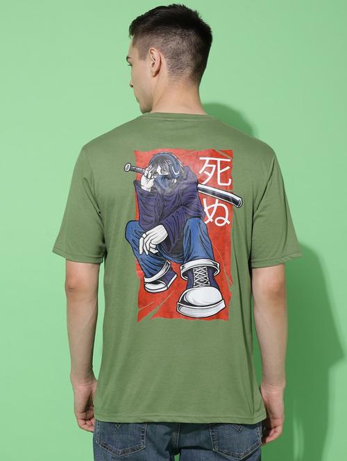 men back print oversized short sleeves t-shirt - 21303631 -  Standard Image - 0