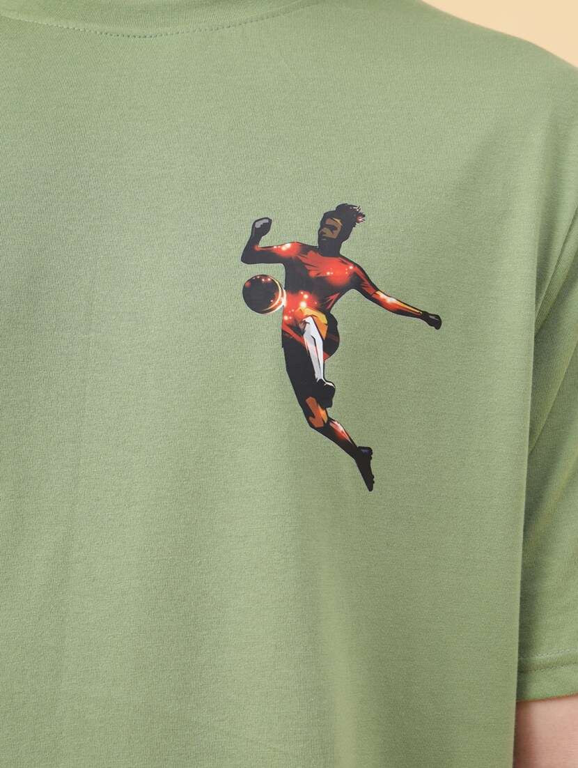 men back print oversized short sleeves t-shirt - 21303633 -  Standard Image - 6