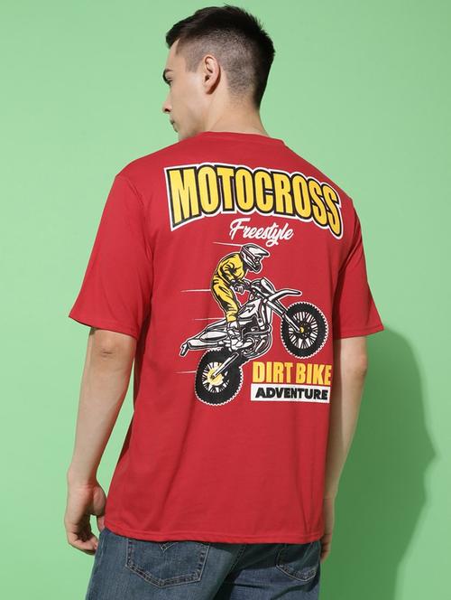men back print oversized short sleeves t-shirt - 21303641 -  Standard Image - 0
