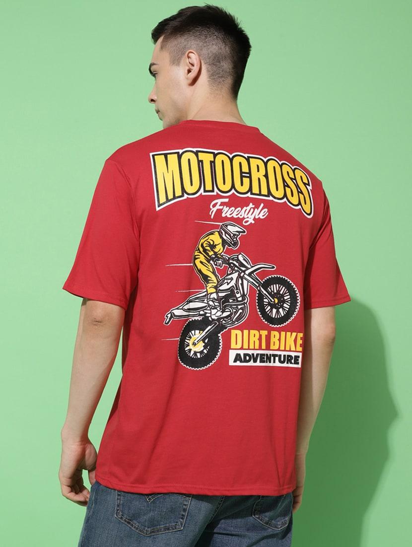 men back print oversized short sleeves t-shirt - 21303641 -  Zoom Image - 0